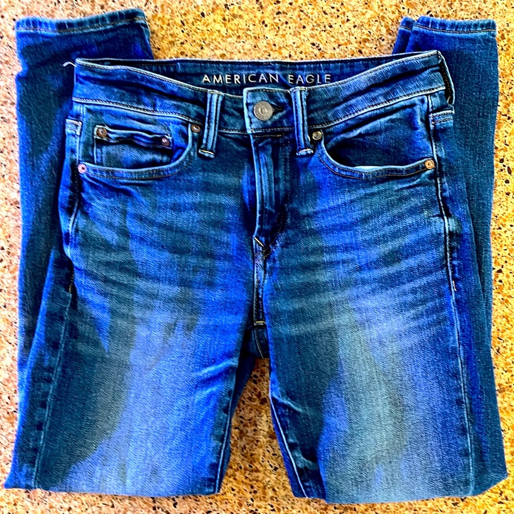 American Eagle Airflex Jeans Mens 28x28 Blue Denim skinny